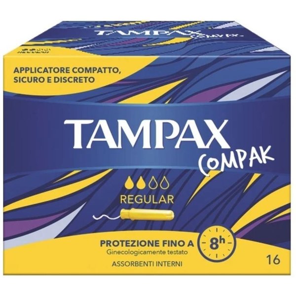 Tampax Compak - Regular Assorbenti Interni Per Flusso Da Leggero A Medio, 16 Assorbenti-image