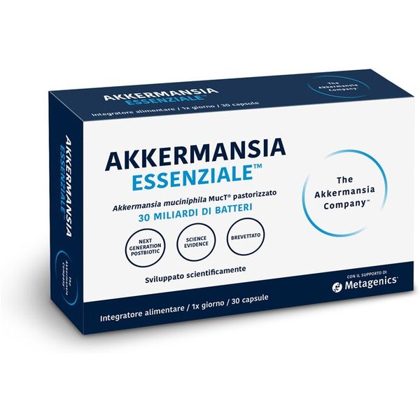 Metagenics Akkermansia Essenziale - Integratore Per L'equilibrio Della Flora Batterica, 30 Capsule-image