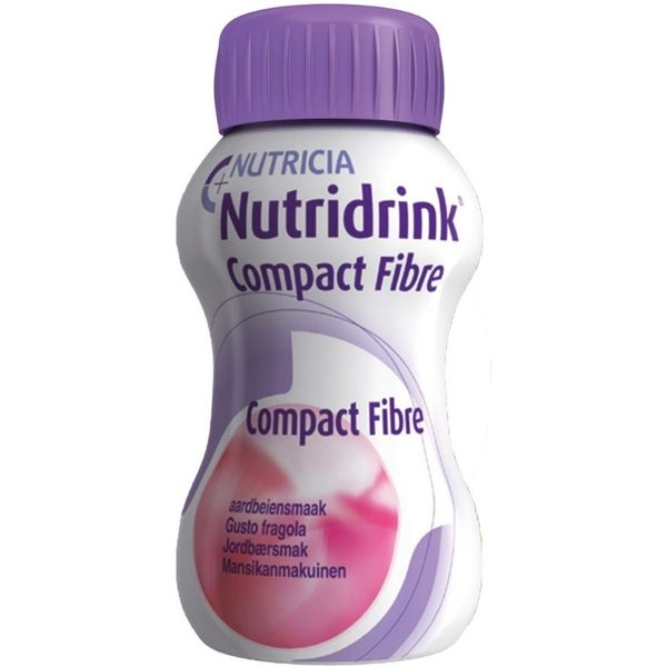 Nutricia Nutridrink Compact Fibre Supplemento Nutrizionale Completo Con Fibre Gusto Fragola, 4X125Ml-image