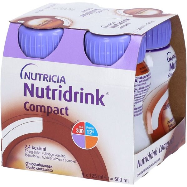 Nutricia Nutridrink Compact Supplemento Nutrizionale Completo In Volume Ridotto Gusto Cioccolato, 4X125Ml-image