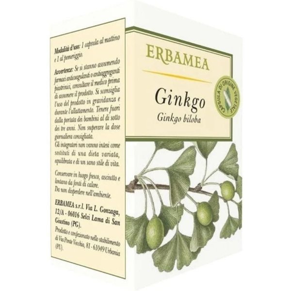 Erbamea Ginkgo Integratore Alimentare, 50 Capsule-image