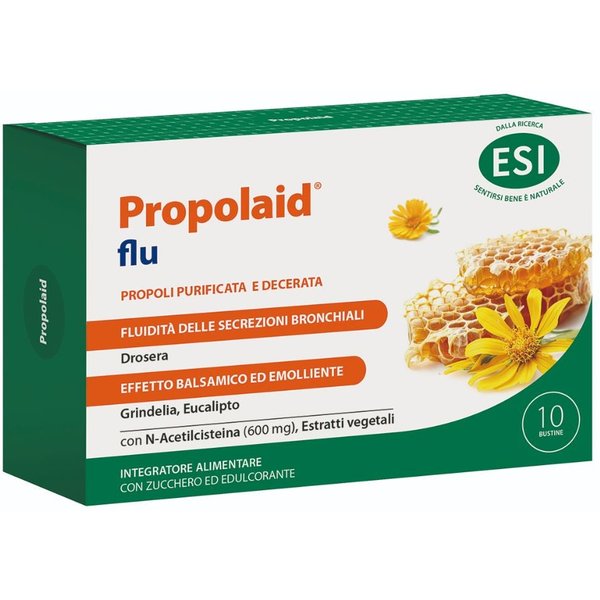 ESI Propolaid Flu Integratore Per Fluidificare Le Vie Respiratorie, 10 Bustine-image