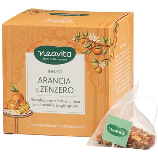 Neavita Arancia E Zenzero Infuso Di Frutta Filtroscrigno, 15 Filtri Da 3,5 G-image