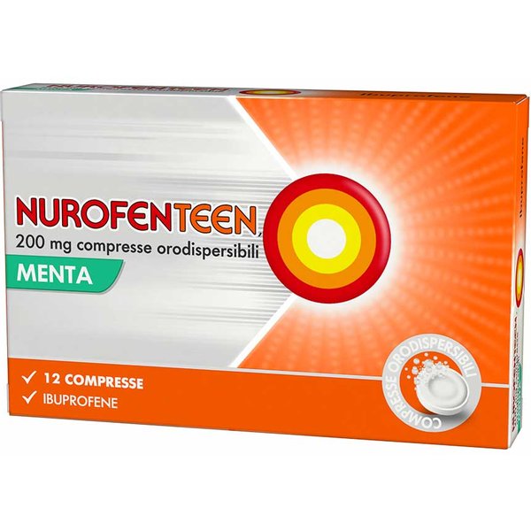 Nurofenteen 200 Mg Compresse Orodispersibili 12 Compresse Orodispersibili Menta In Blister Pvc/Al/Poliamide/Al-image