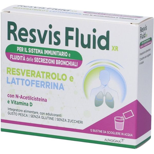 Resvis Fluid Xr Integratore Fluidificante Bronchiale, 12 Bustine-image