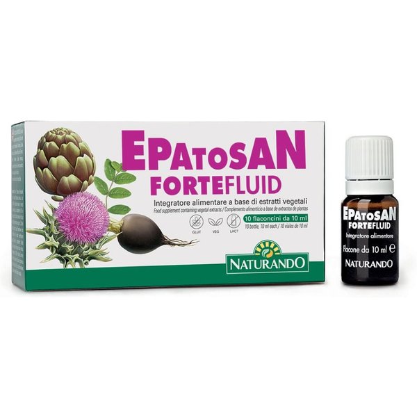 Naturando Epatosan - Forte Fluid Integratore Alimentare Per Il Fegato, 10 Flaconcini Da 10Ml-image