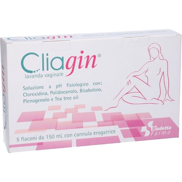 Budetta Farma Cliagin Lavanda Vaginale Ph Fisiologico Con Clorexidina, 5 X 150Ml-image
