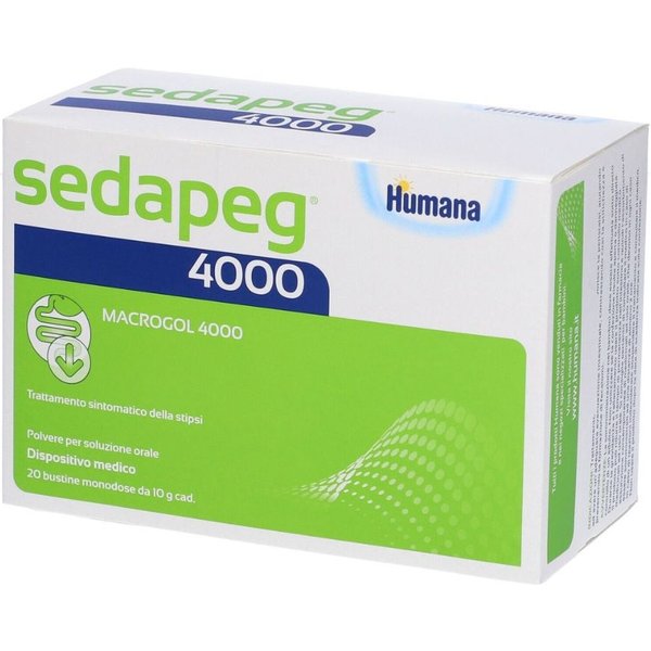 Humana Sedapeg 4000 Dispositivo Medico Trattamento Sintomatico Della Stipsi, 20 Bustine-image