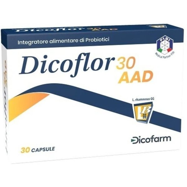 Dicofarm Dicoflor - 30 Aad Integratore Alimentare Di Probiotici, 30 Capsule-image