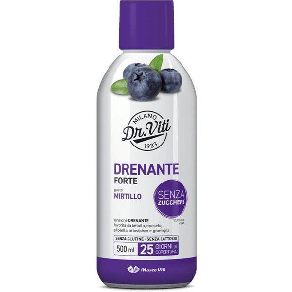 Marco Viti Drenante Forte Integratore Drenante E Antiossidante Gusto Mirtillo, 500Ml-image