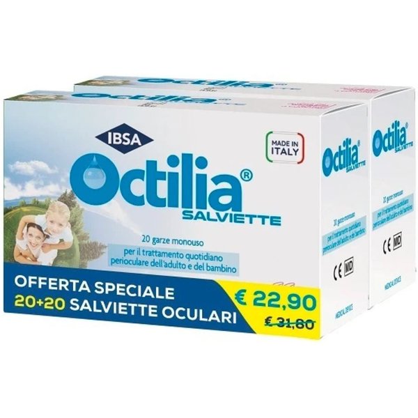 Ibsa Octilia - Salviette Detergenti Zona Perioculare, 20 Garze-image