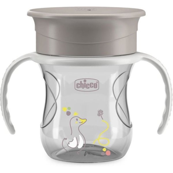 Chicco Perfect Cup Tazza 12M+ Colore Grigio, 200Ml-image