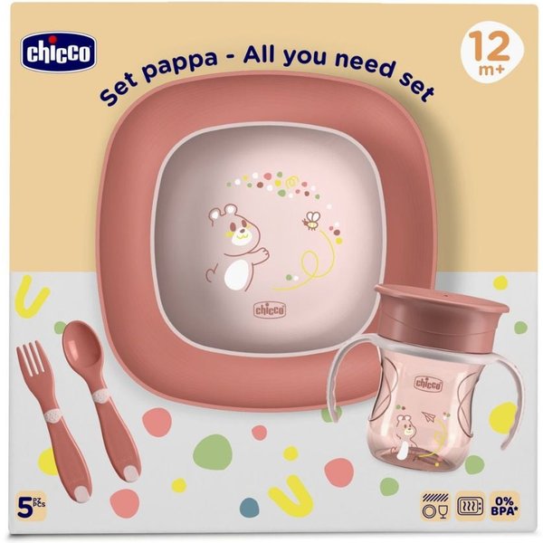 Chicco Set Pappa 12M+ Colore Rosa-image