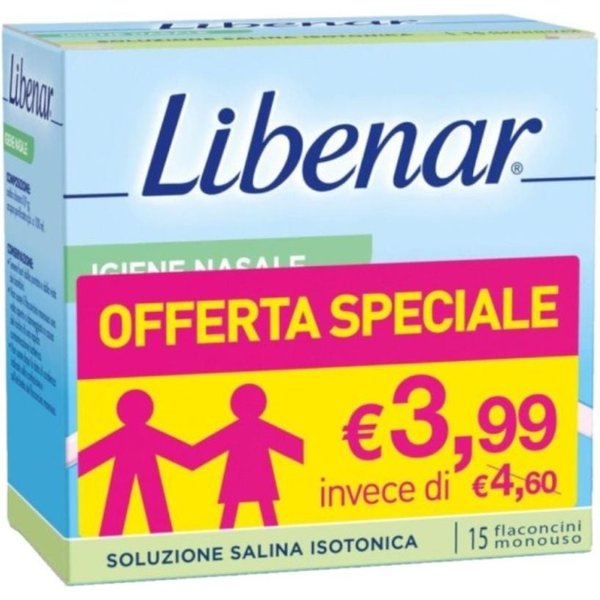 Libenar Soluzione Fisiologica Salina Sterile Isotonica 0,9%, 15 Flaconcini-image