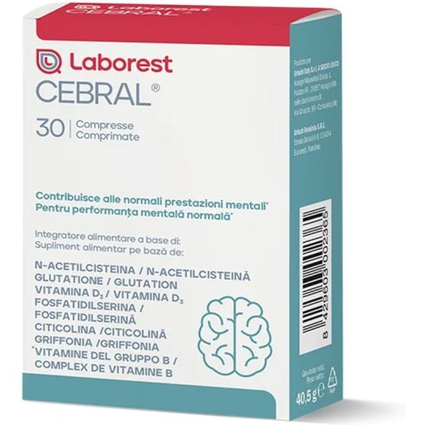 Laborest Cebral Integratore Alimentare Memoria E Funzioni Cognitive, 30 Compresse-image