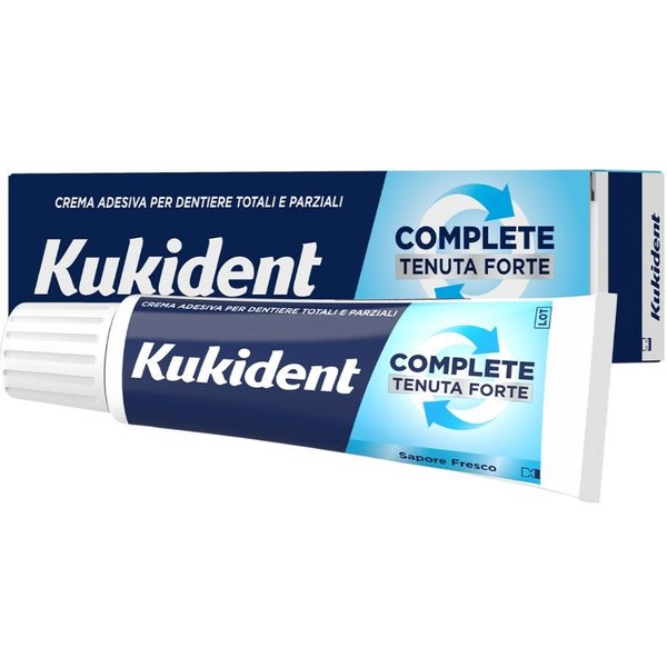 Kukident Complete - Tenuta Forte Crema Adesiva Per Dentiere Totali E Parziali Sapore Fresco, 47G-image