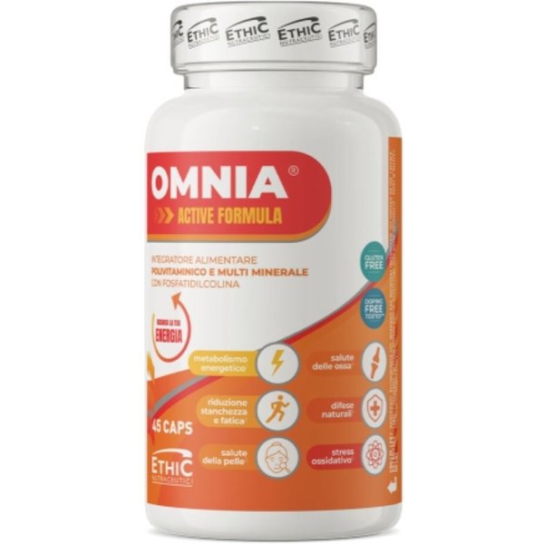 Ethicsport Omnia Active Formula Integratore Polivitaminico E Multiminerale Con Fosfatidilcolina, 45 Capsule-image
