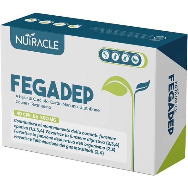 Nutracle Fegadep 550Mg Integratore Fegato E Depurazione, 40 Compresse-image