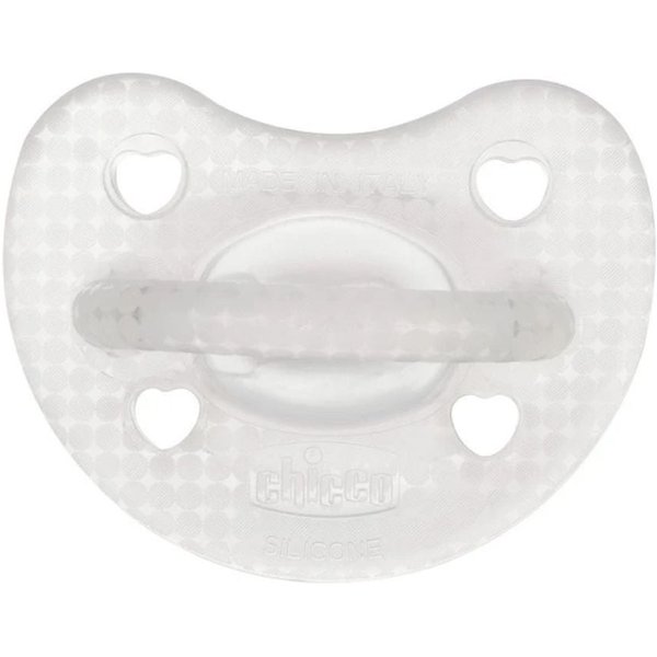 Chicco Physioforma - Luxe Fluo Succhietto Gommotto 2-6M In Silicone Trasparente, 1 Succhietto-image