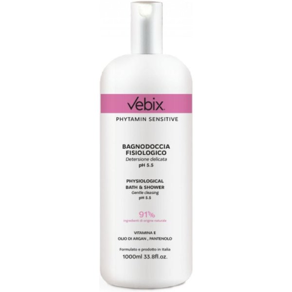Vebix Phytamin Active - Bagnodoccia Fisiologico Per L'igiene Della Pelle Sensibile, 1000 Ml-image