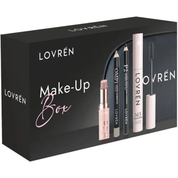 LovréN Make Up Box Cofanetto Mascara M3 + Matita Occhi P2 + Matita Ombretto OMP1 + Lip Stick Balm LB1-image