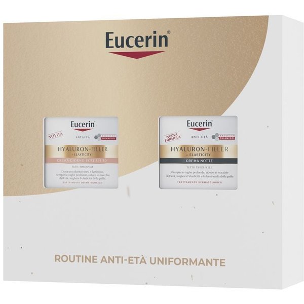 Eucerin Hyaluron Filler + Elasticity Cofanetto Routine Anti-Età Uniformante Crema Giorno Rosè SPF30 + Crema Notte-image