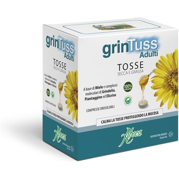 Aboca Grintuss Adulti Dispositivo Medico Tosse E Benessere Vie Respiratorie, 20 Compresse Orosolubili-image