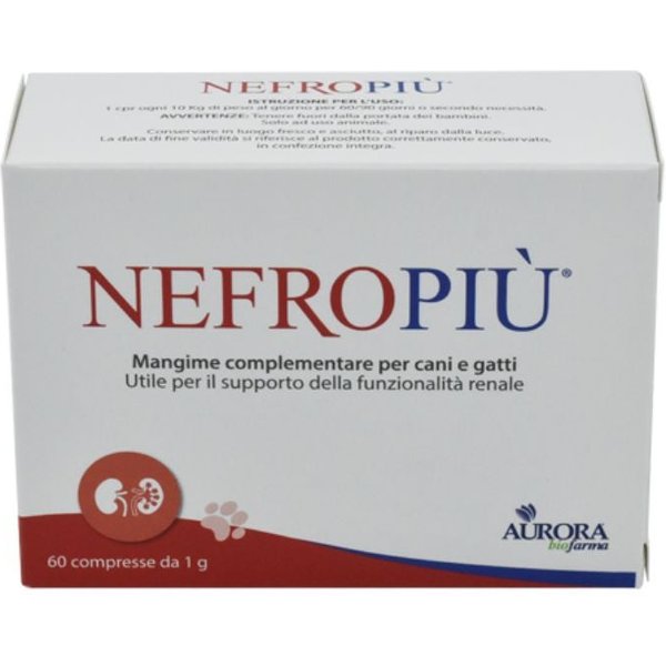 Aurora Biofarma Nefropiù Mangime Complementare Per Cani E Gatti, 60 Compresse-image