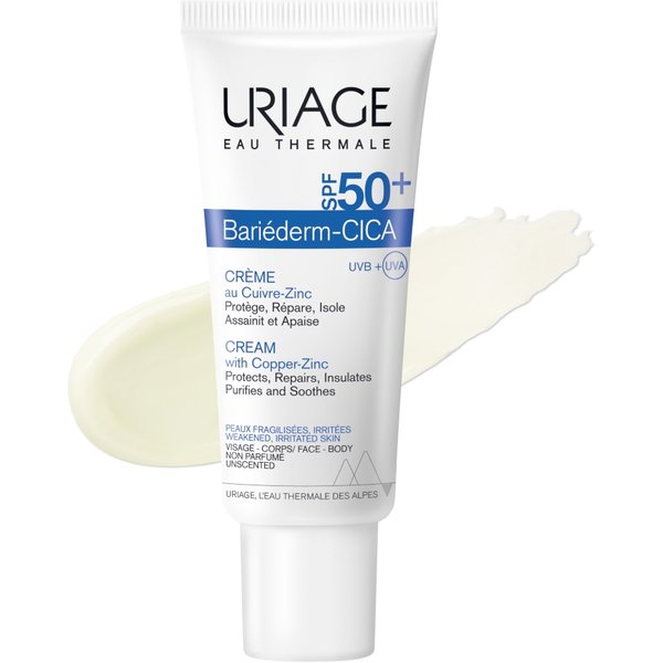 Uriage BariéDerm - Cica-Crema Con Cu-Zn Con SPF50+, 40Ml-image
