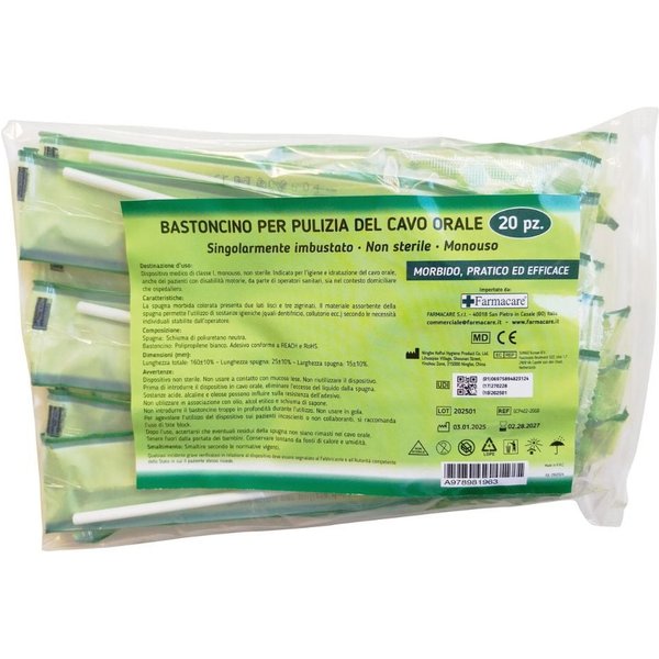 Farmacare Bastoncino Pulizia Cavo Orale 20 Pezzi-image