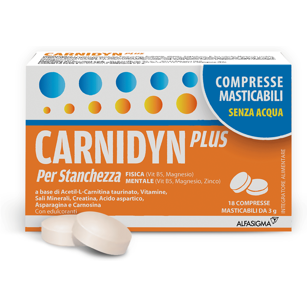 Carnidyn Plus Integratore Stanchezza Fisica E Mentale, 18 Compresse-image