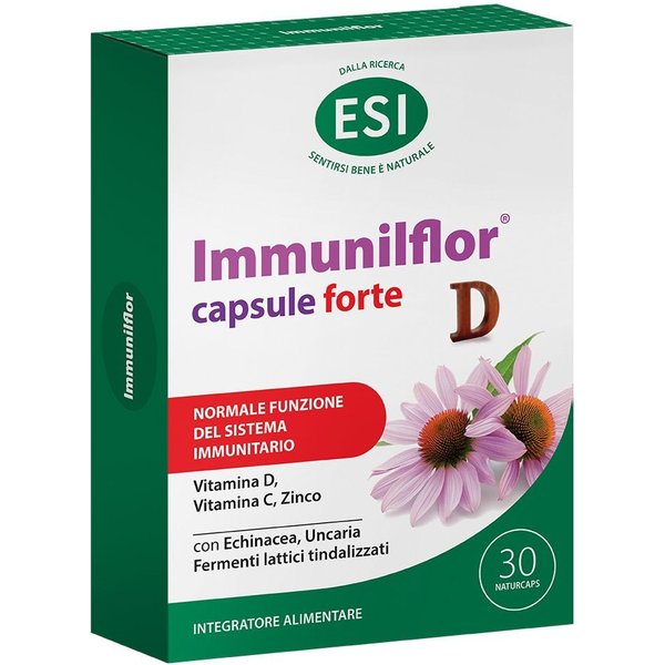 Esi Immunilflor - Forte Vitamina D Integratore Sistema Immunitario, 30 Capsule-image