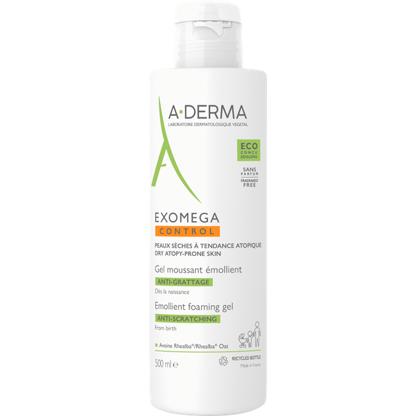 A-Derma Exomega Control - Gel Detergente Emolliente Pelle Secca A Tendenza Atopica Prurito, 500Ml-image