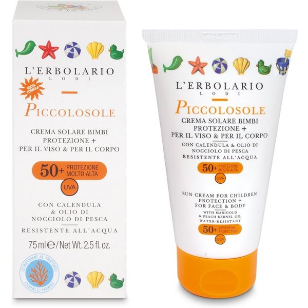 L'Erbolario Solari - Piccolosole Crema Solare Bimbi SPF50+, 75Ml-image