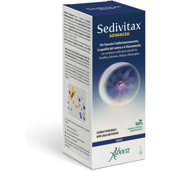 Aboca Sedivitax Advanced Gocce Integratore Disturbi Del Sonno Sonno E Serenità, 75Ml-image