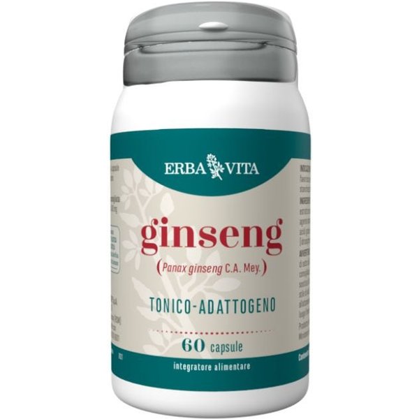 Erba Vita Monoplanta - Ginseng Integratore Tonico Adattogeno, 60 Capsule-image