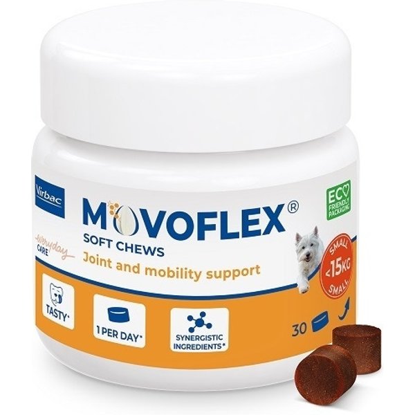 Virbac Movoflex S - Integratore Movoflex S Per Le Articolazioni Dei Cani, 30 Compresse Masticabili-image