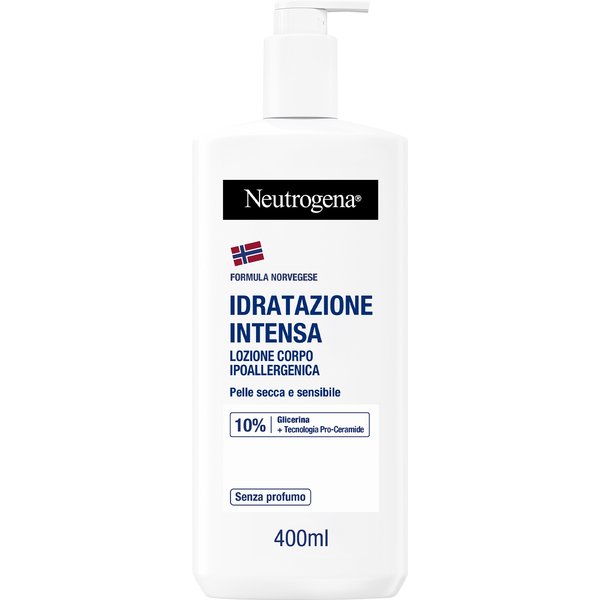Neutrogena Crema Corpo Fluida Ad Idratazione Intensa Senza Profumo Ipoallergenica Per Pelle Secca E Sensibile, 400Ml-image