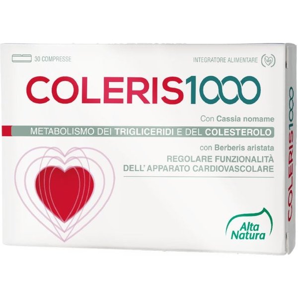 Alta Natura Coleris 1000 Integratore Alimentare Colesterolo, 30 Compresse-image