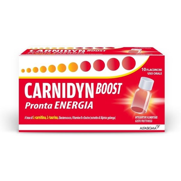 Carnidyn Boost Pronta Energia Integratore Alimentare, 10 Flaconcini-image