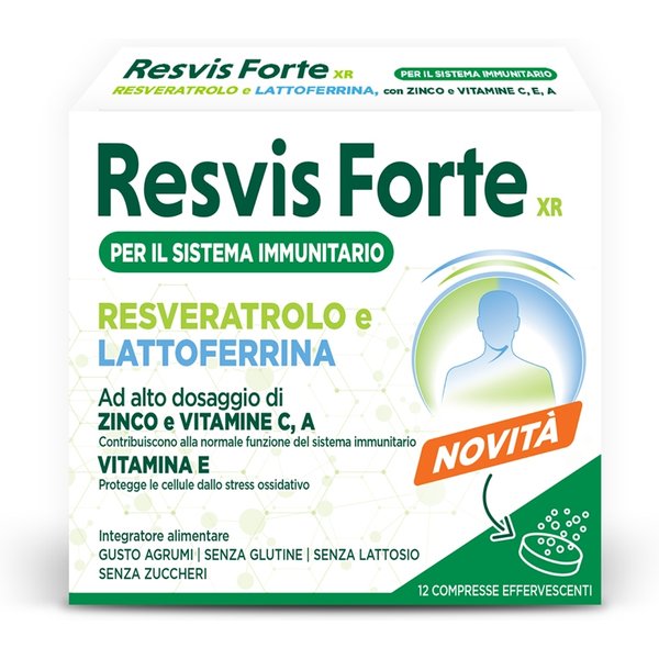 Resvis Forte XR Integratore Sistema Immunitario, 12 Compresse Eff-image