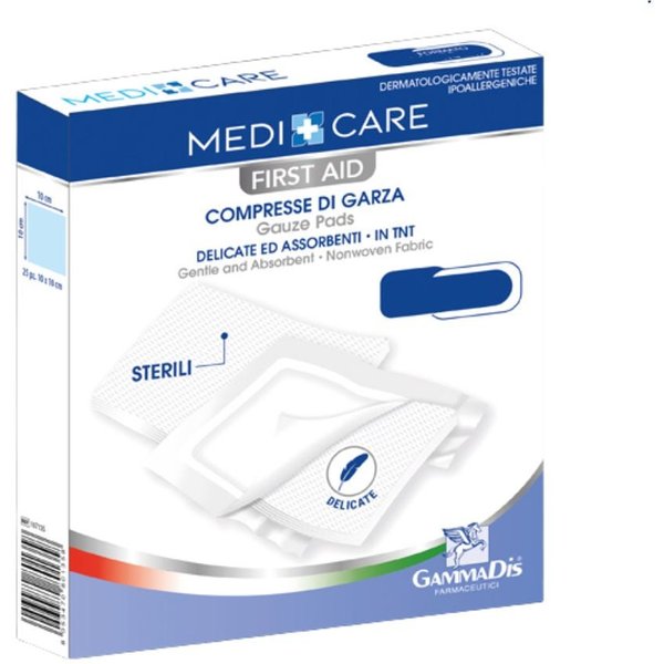 Gammadis Farmaceutici Medicare - Compresse Di Garza In Tnt 18 X 40 Cm, 12 Compresse-image