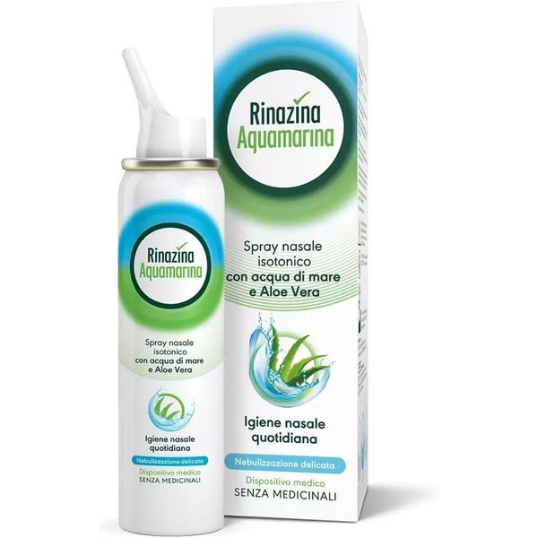 Rinazina Aquamarina Spray Nasale Isotonico Delicato Lavaggio Nasale, 100Ml-image