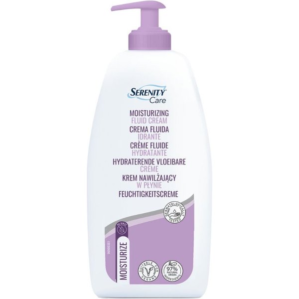 Serenity Care Crema Fluida Idratante - Crema Idratante Per Pelle Sensibile, Flacone Da 500 Ml-image