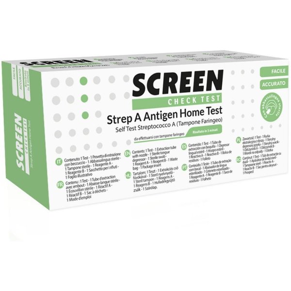 Screen Pharma Test Streptococco A Tampone Faringeo, 1 Test-image