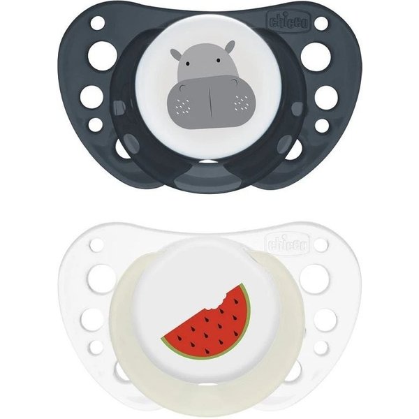 Chicco Physioforma - Air Lumi Succhietto 16-36M Tettarella In Silicone, 2 Pezzi-image