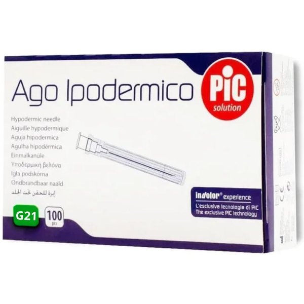 Pic Ago Ipodermico G21 Sterile Monouso In Blister Singolo, 100 Pezzi-image
