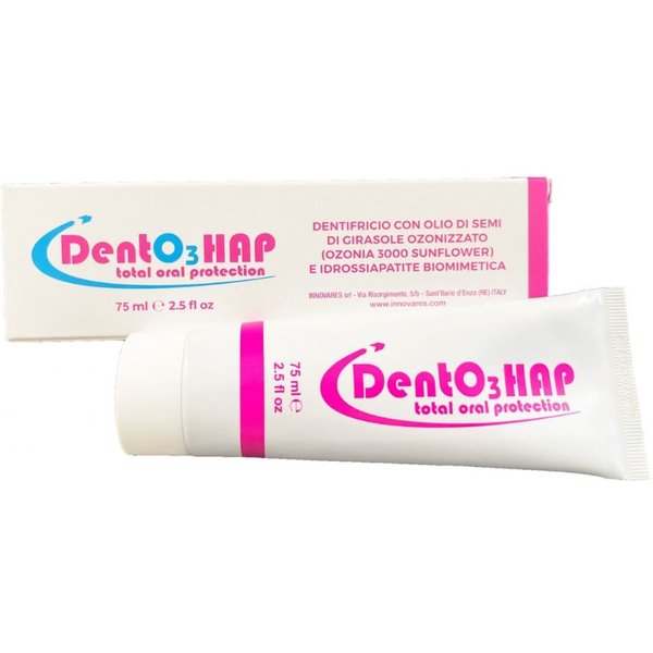 Innovares Dento3 HAP Dentifricio All'olio Di Semi Di Girasole Anti-Macchie Anti-Erosione Smalto, 75Ml-image