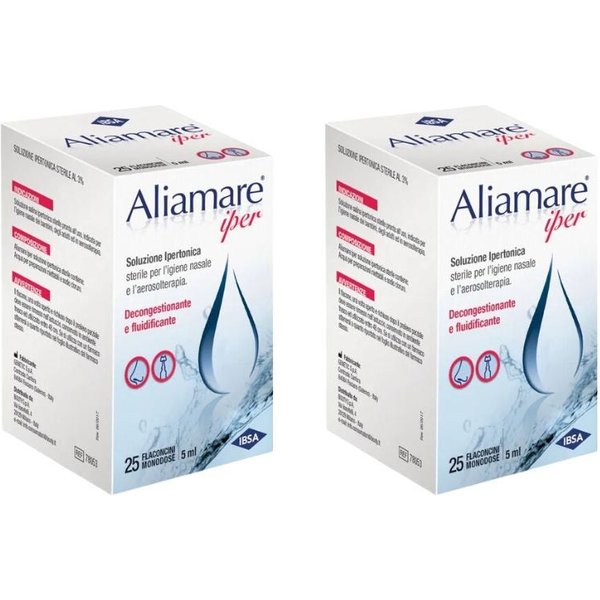 Ibsa Aliamare - Iper Soluzione Ipertonica, 25 + 25 Flaconcini Da 5Ml-image