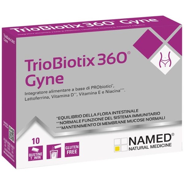 Named Triobiotix 360 Gyne Integratore Alimentare, 10 Bustine T-Win-image
